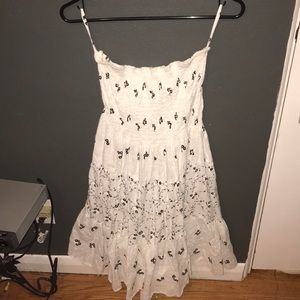 White Strapless Sundress